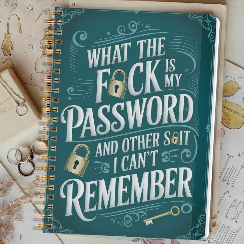 📅 Funny Password Notebook- Spiral Bound