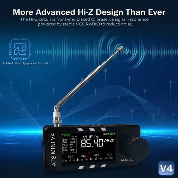 📻Upgraded ATS Mini V4 Si4732 All Band DSP Radio Receiver