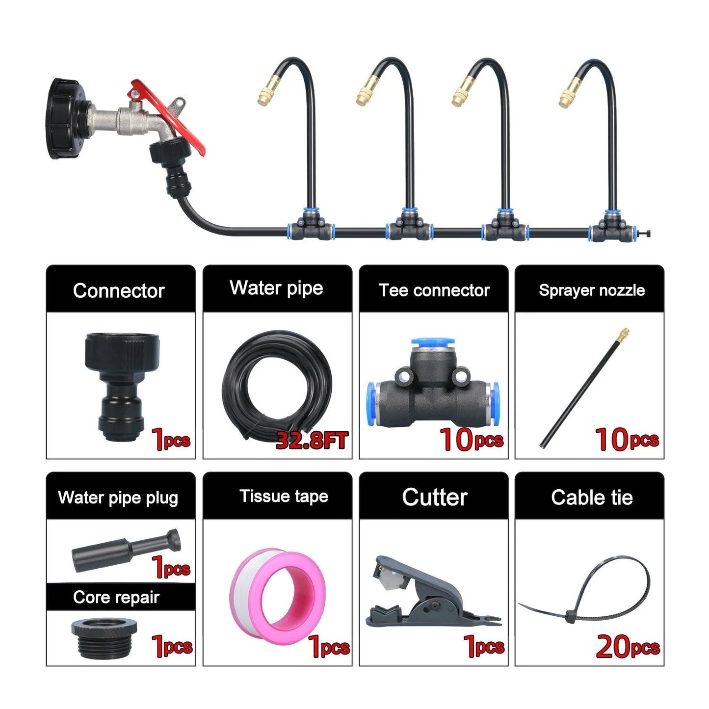 🚿360° Curved Garden Automatic Irrigation System