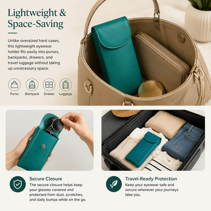 💖Hot 30% OFF🌹👓 Double Flap Leather Eyeglass Case