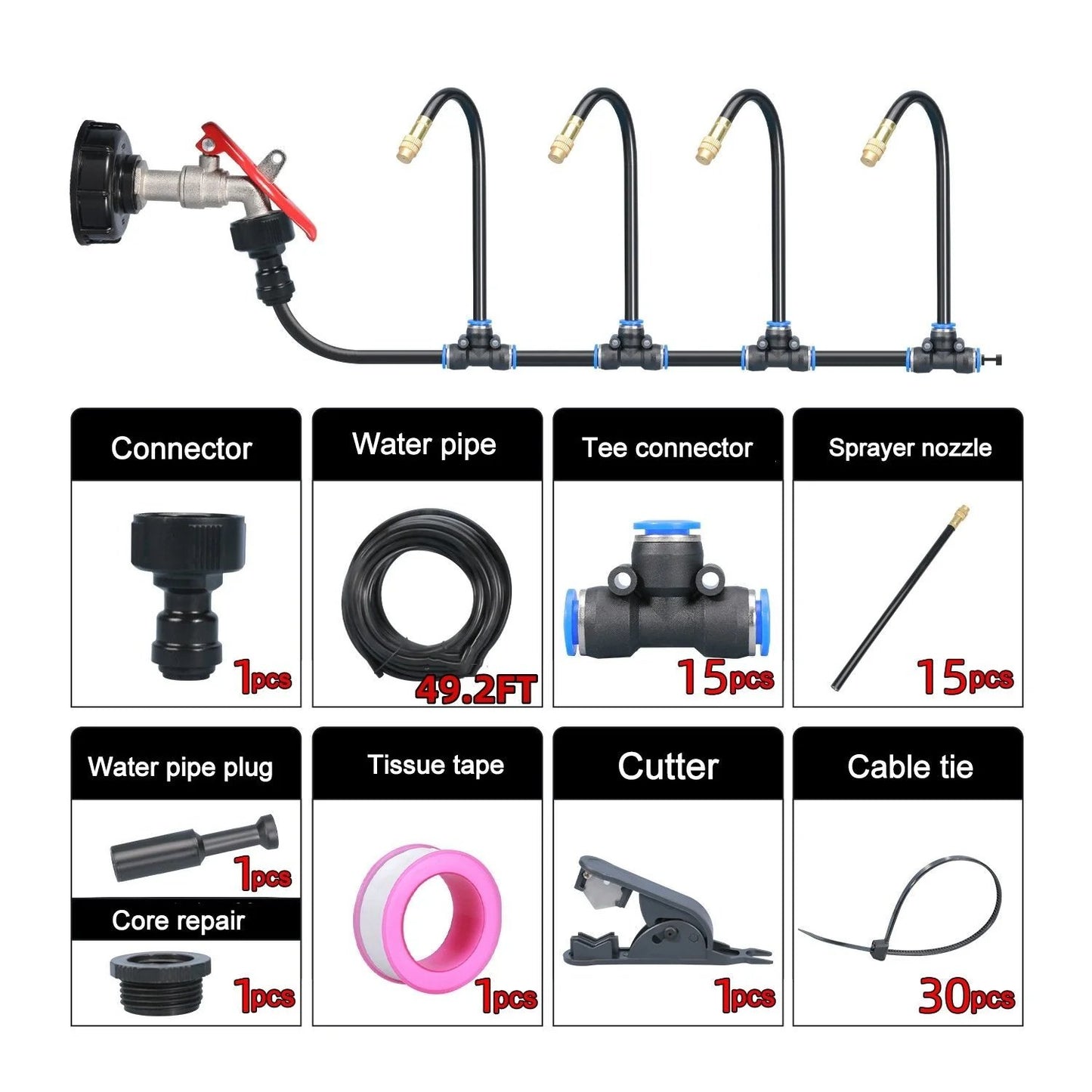 🚿360° Curved Garden Automatic Irrigation System
