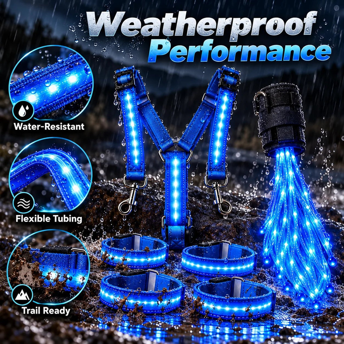 💎Horse LED Night Glow Protection Gear 6-Piece Full Set🐎