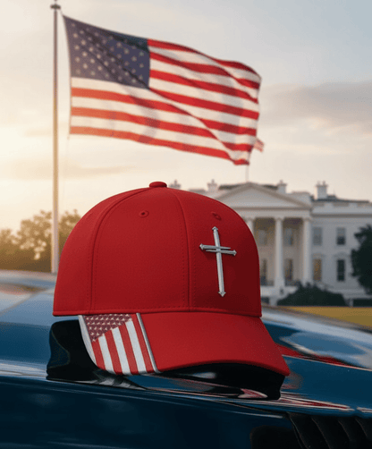 Jesus 3-Nail Cross & Crown of Thorns Christian Embroidered Adjustable Hat ✝️