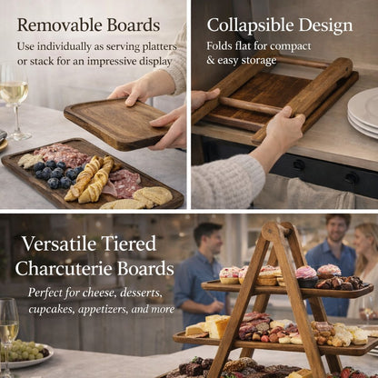 🎁Buy 2 Free Shipping✨ 3-Tier Wooden Serving Tray Stand