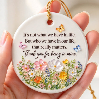 🌸 Blessed Floral Sea Glass Keepsake Ornament
