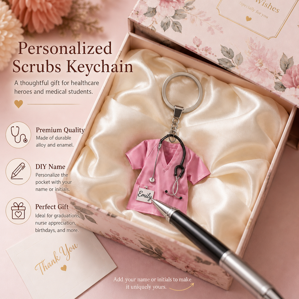 💉👩‍⚕️ Nurse Scrub Keychain