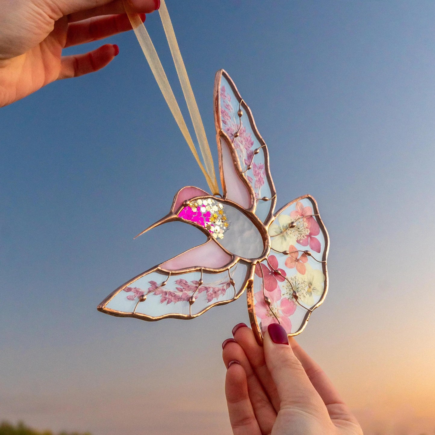 Humming bird Stained Window Hangings💕Mothers Day Gifts