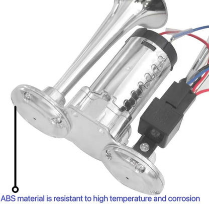 📯 LIMITED-TIME ! 🚗 Universal Dual Trumpet Air Horn Kit – 115dB, 12V, Complete Installation Kit 🔊
