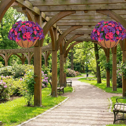 ⚡Hot Sales 49% OFF🔥Artificial hanging plant and flower basket, perfect for spring and summer outdoor decoration