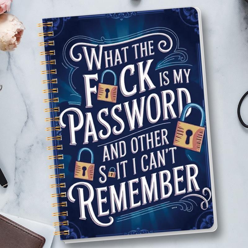 📅 Funny Password Notebook- Spiral Bound