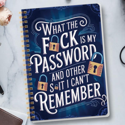 📅 Funny Password Notebook- Spiral Bound