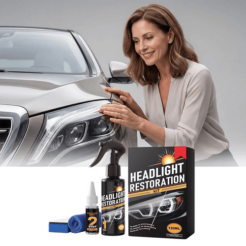 🥳2026 HOT SALE🥳🔧 Buy 2 Get 1 Free ! Headlight Restorer Kit – 2 steps, no disassembly. Removes yellow haze, restores clarity. Long‐lasting UV shield. 🚗✨