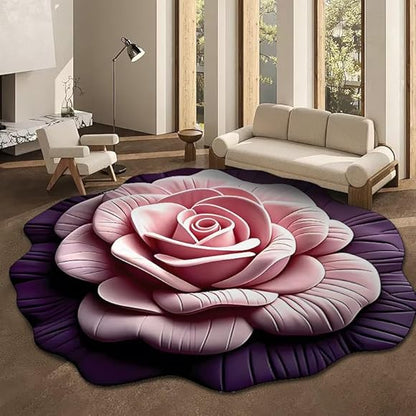 3D Floral Plush & Diatomaceous Earth Floor Mat (40*40cm)