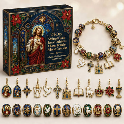 🎅 2026 Christmas Gift --🎄24-Day Christian Christmas Charm Bracelet Advent Calendar