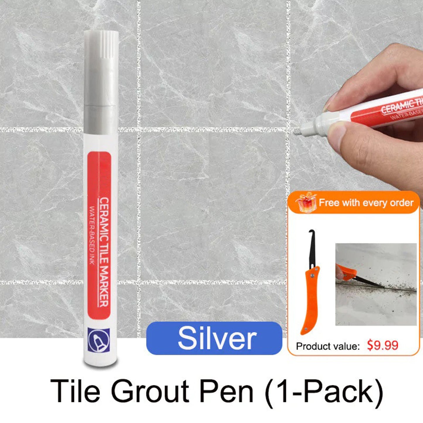 🔥Anti-mould and waterproof joint pen for ceramic tiles