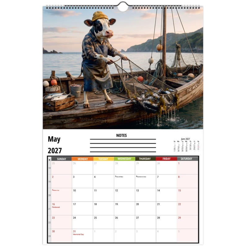 Funny Cows Wall Calendar 2027