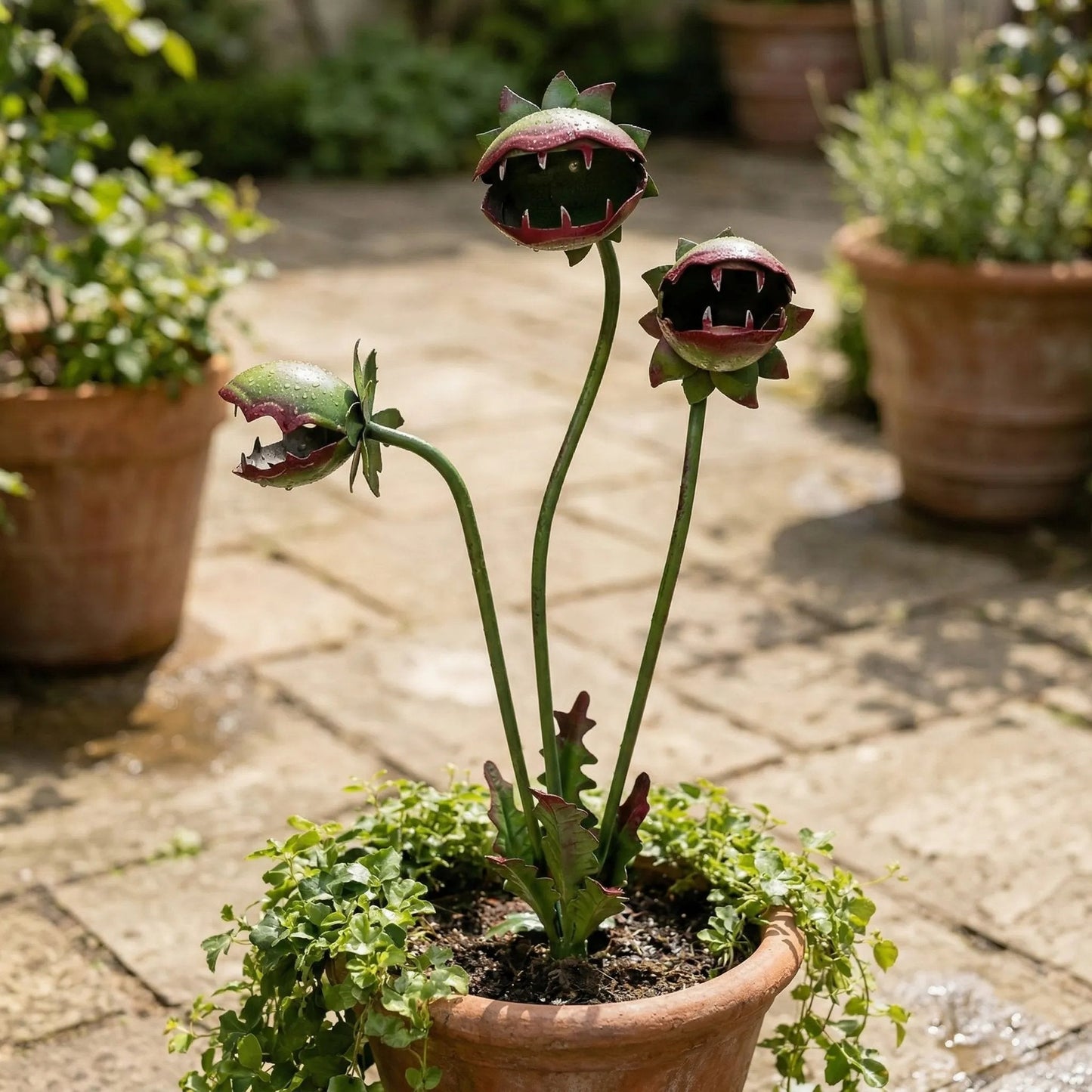 😂Whimsical Metal Carnivorous Plant Garden Stake