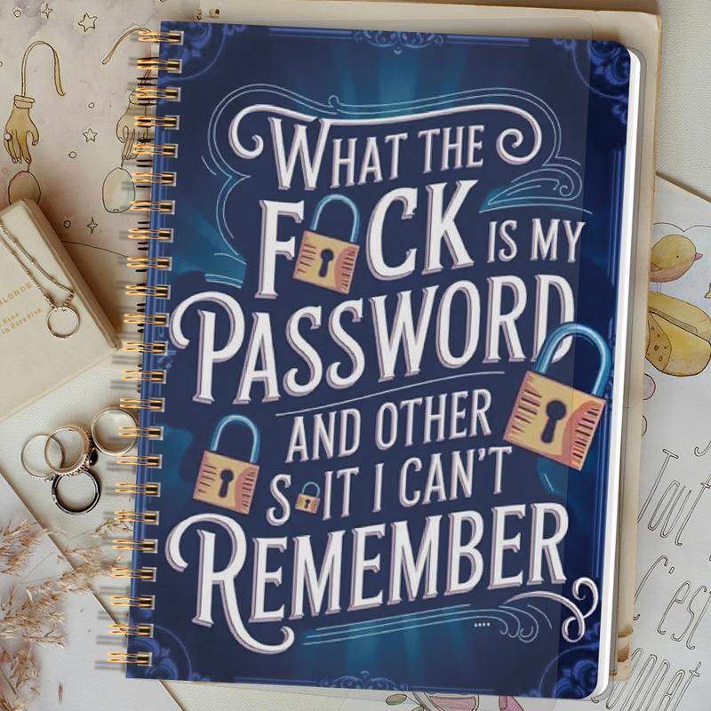 📅 Funny Password Notebook- Spiral Bound