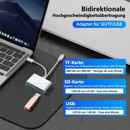 🔥 3-in-1 USB-C card reader
