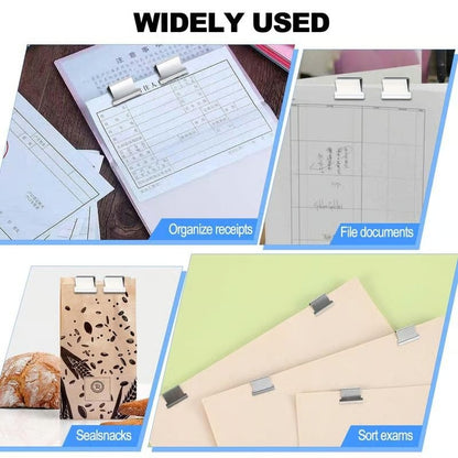 Portable Binder Clip Stapler- Includes 50 reusable clips