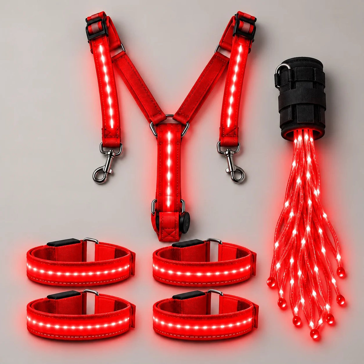 💎Horse LED Night Glow Protection Gear 6-Piece Full Set🐎