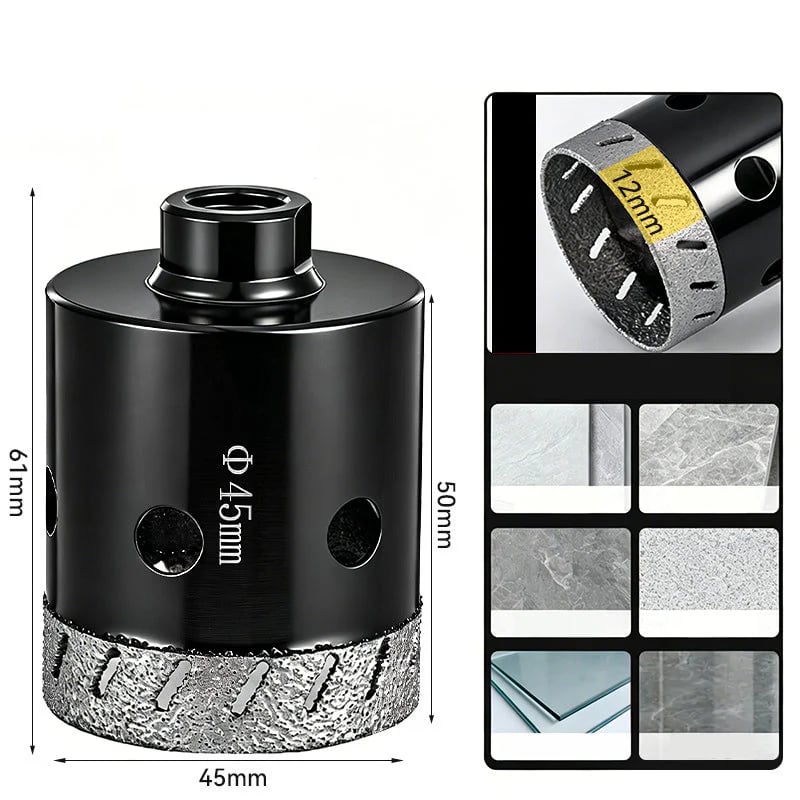 Ultra-Thin Diamond Hole Saw for Angle Grinder