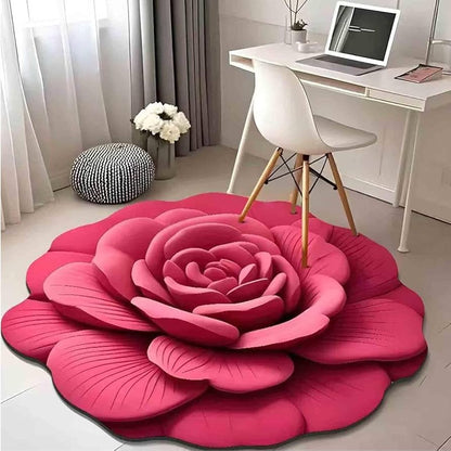 3D Floral Plush & Diatomaceous Earth Floor Mat (40*40cm)