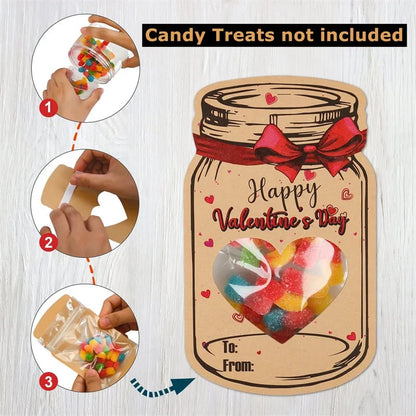 💖🍬Funny Kids Personalised Candy Valentine's Day Cards