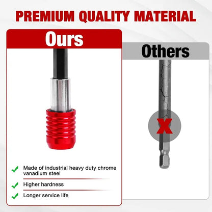 🔥LAST DAY 49% OFF - 🛠️Drill Bit Extension 2/4/6/12'', Magnetic Bit Holder 4 Pcs, Drill Extension Bit Holder 1/4'' Hex