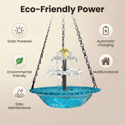 🐦Solar Cascade Hanging Bird Bath Fountain