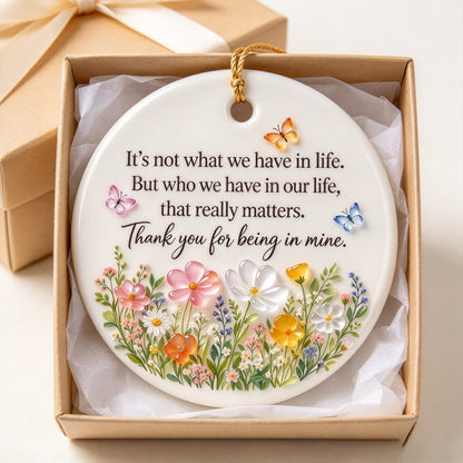 🌸 Blessed Floral Sea Glass Keepsake Ornament