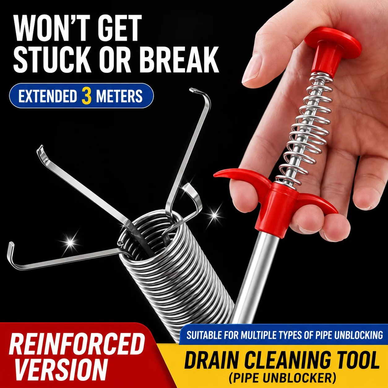 🔥Last Day 47% OFF -🚿Professional Drain Clog Remover Tool – A Must-Have For Every Home