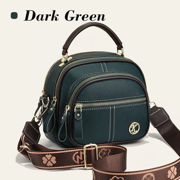 👜Classic Leather Crossbody Bag with Adjustable Strap & Multiple Pockets✨