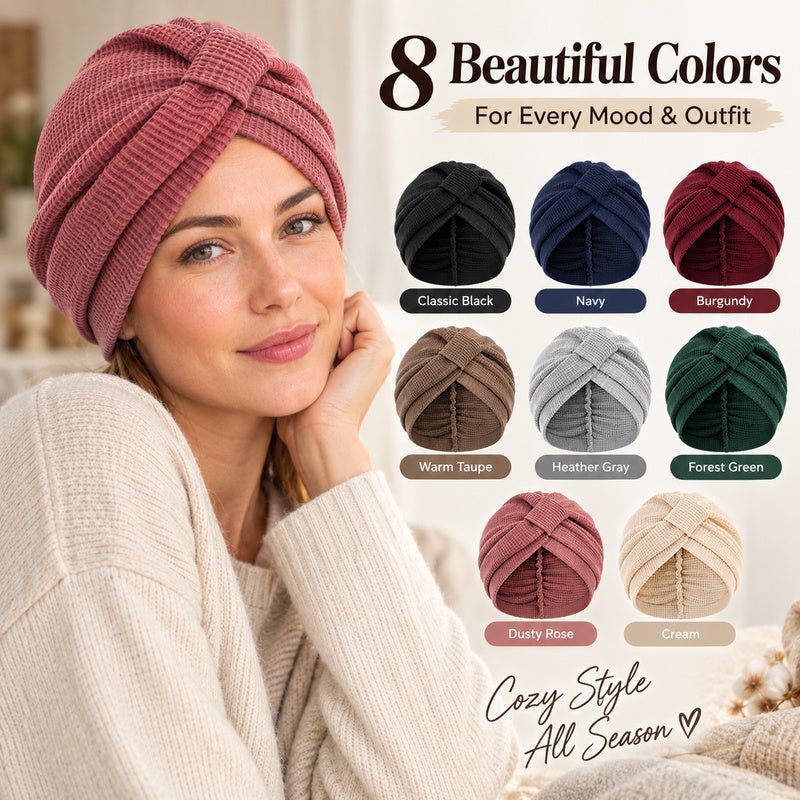 🧣 8-Color Cross-Knot Turban