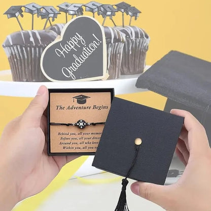 🔥Meaningful Compass Bracelet for Grads 2026 – Keepsake Gift with Cap Box & Inspirational Card