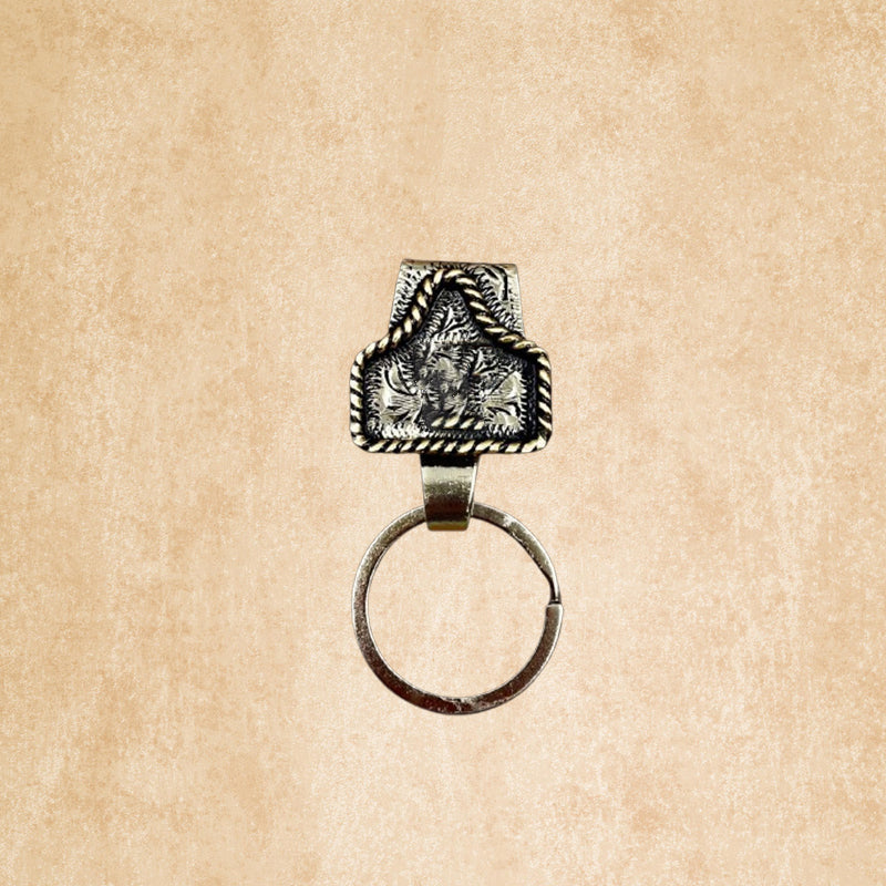 Western A–Z Initial Keychain