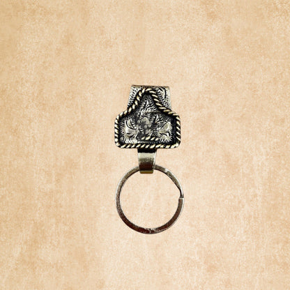 Western A–Z Initial Keychain