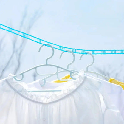🧺Three colors✨ 10M (32.8ft) Portable Windproof Clothesline | Retractable Fence-Style Non-Slip Drying Rope with Hooks for Outdoor, Travel, Camping & Home