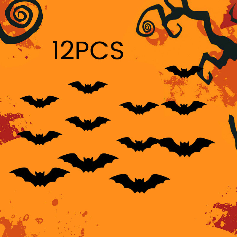 Halloween LED Flying Bat Decorations – Glowing 3D Bat Wall Decor for Porch, Window, Door, Garage & Party Backdrop