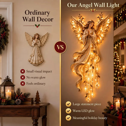 ✨Guardian Angel Starfall Cascade – Lighted Faith & Blessing Christmas Wall Decor✨
