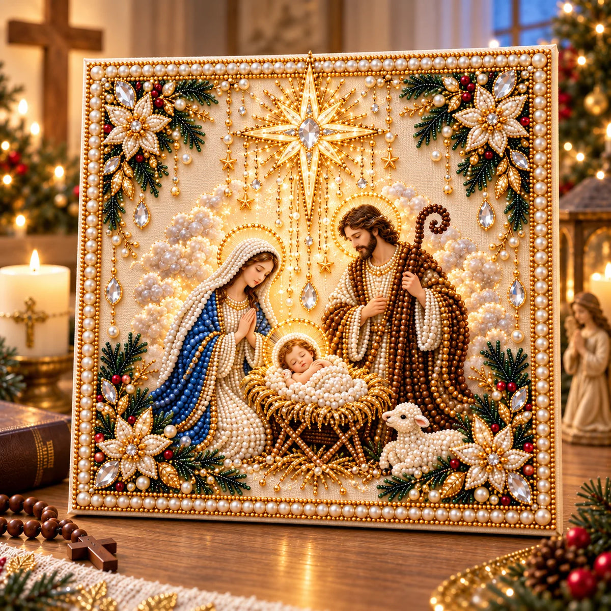 🙏✝️diy Christian Pearl Artwork Kit✈️ Buy 2+ Get Free Shipping