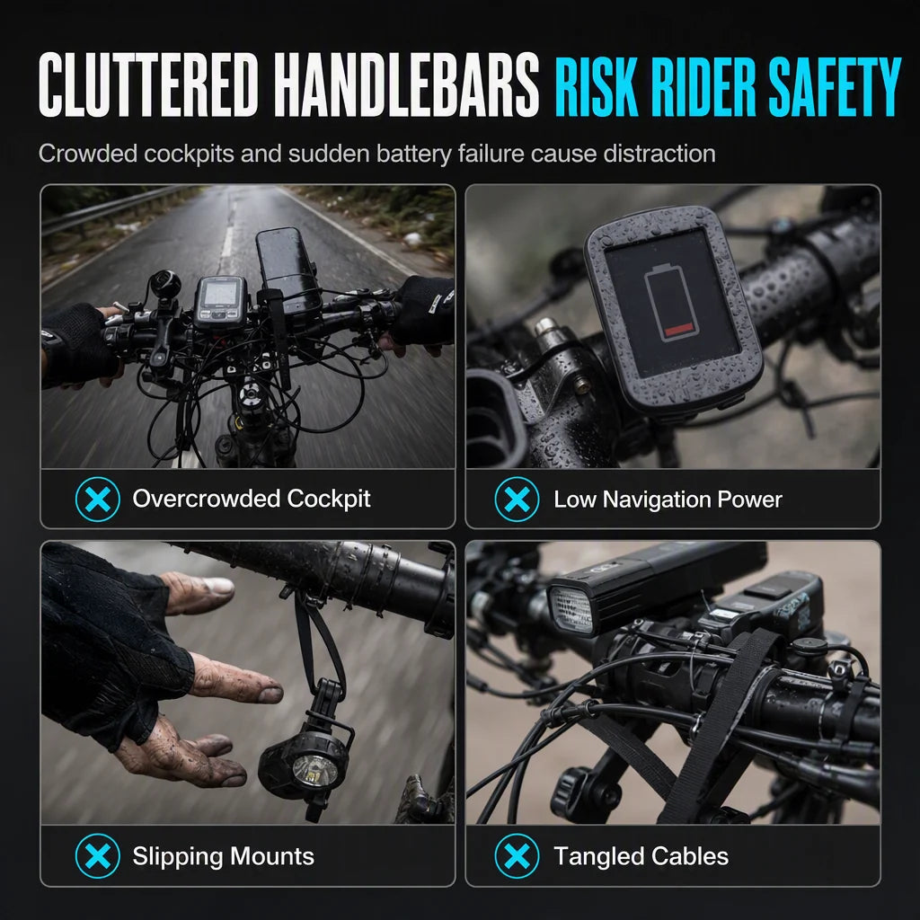 📢📢50% OFF !! ⏰ Bike Handlebar Extender – USB Power, Waterproof & Dual Mount – More Space, Cleaner Cockpit 🛡️