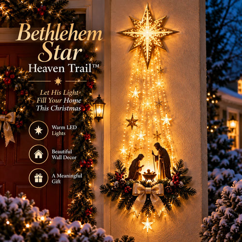 ✨Last Day 49% OFF✨✝️ Bethlehem Star of Faith– Lighted Nativity Wall Decor