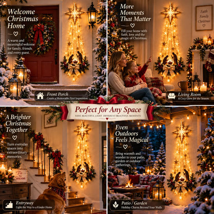 ✨Last Day 49% OFF✨✝️ Bethlehem Star of Faith– Lighted Nativity Wall Decor