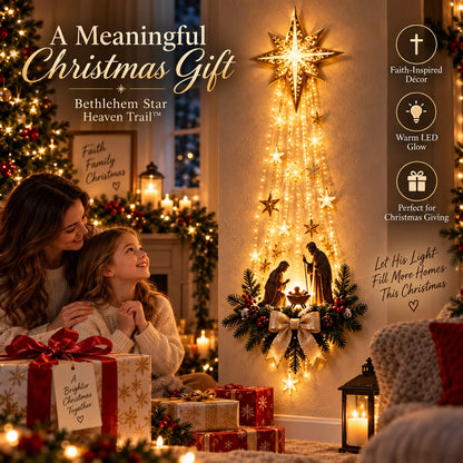✨Last Day 49% OFF✨✝️ Bethlehem Star of Faith– Lighted Nativity Wall Decor