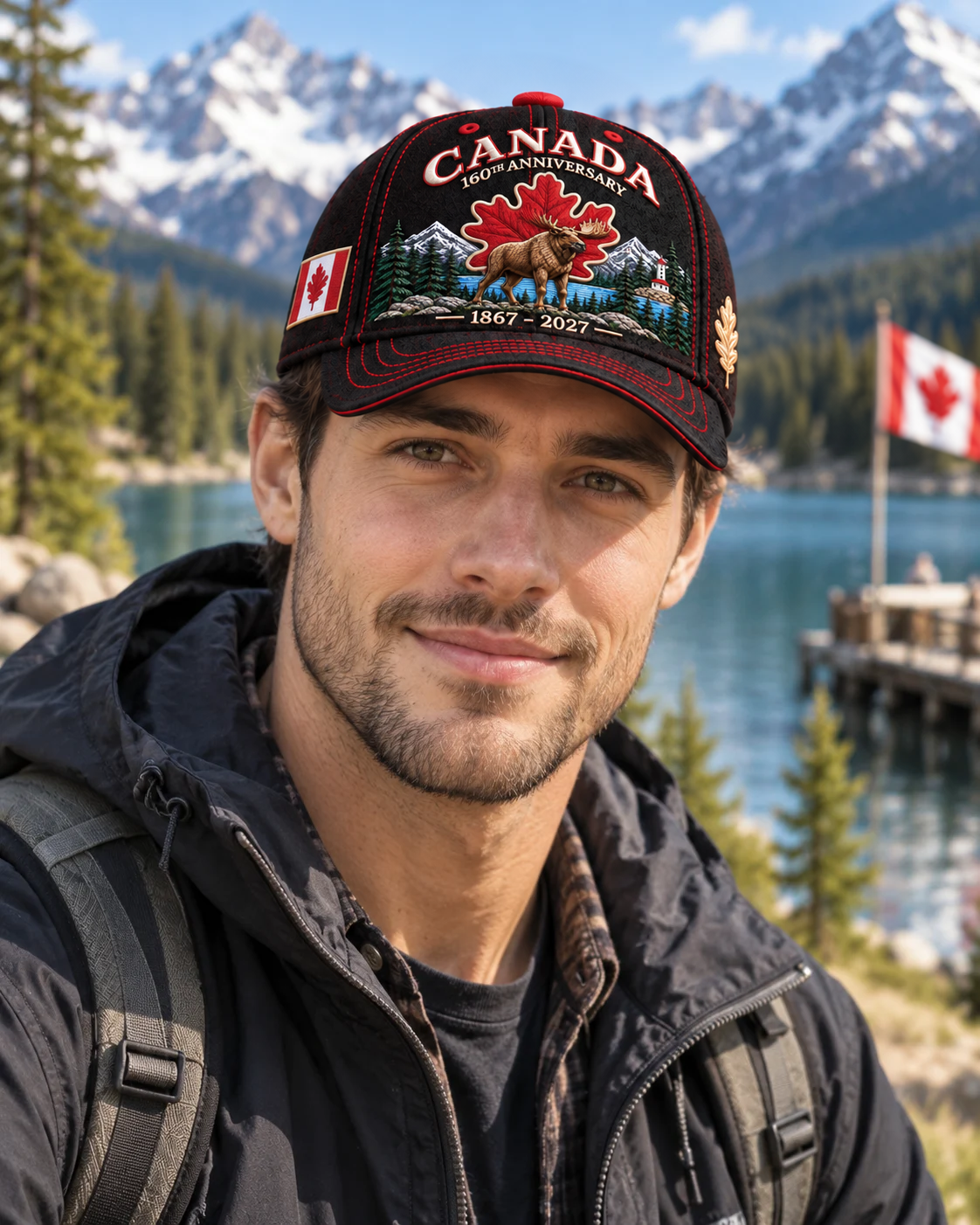 🔥🍁 Canada 160th Anniversary 1867–2027 - Premium Embroidered Heritage Cap100% Cotton • Detailed Embroidery • Comfortable Fit