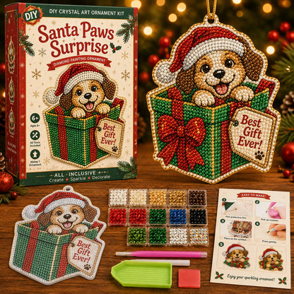 🎄 Funny Christmas Pearl Diamond Art Hanging Ornament Kit