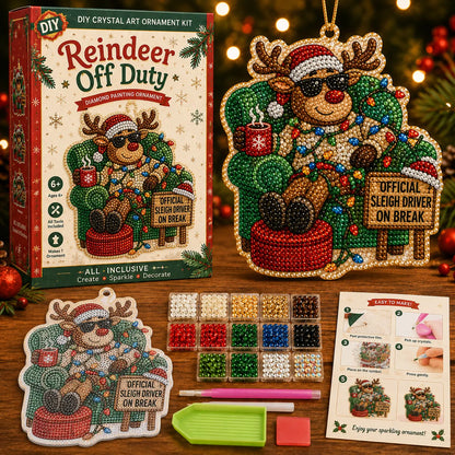 🎄 Funny Christmas Pearl Diamond Art Hanging Ornament Kit