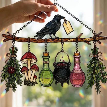 🖤 🐦‍⬛raven Witch Suncatcher
