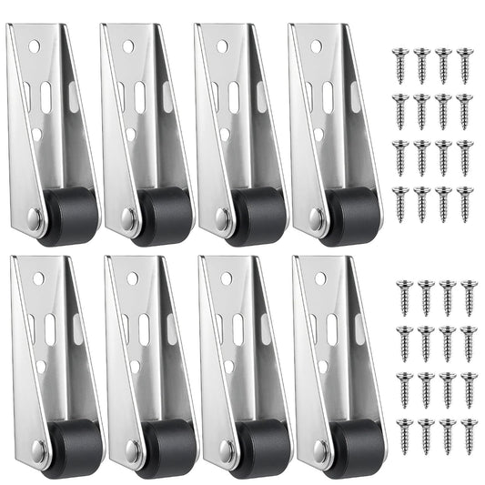 8-Pack Mini Rigid Caster Wheels for Furniture and Door Sinking Repair